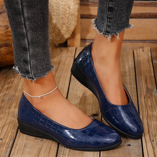 Women's anti-slip round toe slip-on loafers