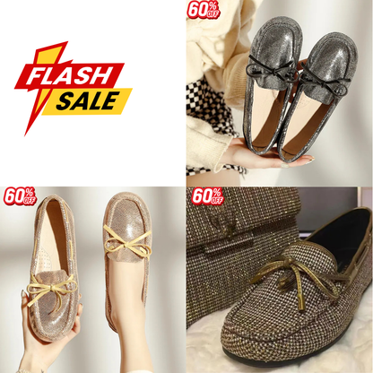 2025 Women’s Genuine Leather Flat Shoes – Casual Slip-On Loafers, Soft Moccasins for Daily Wear & Driving