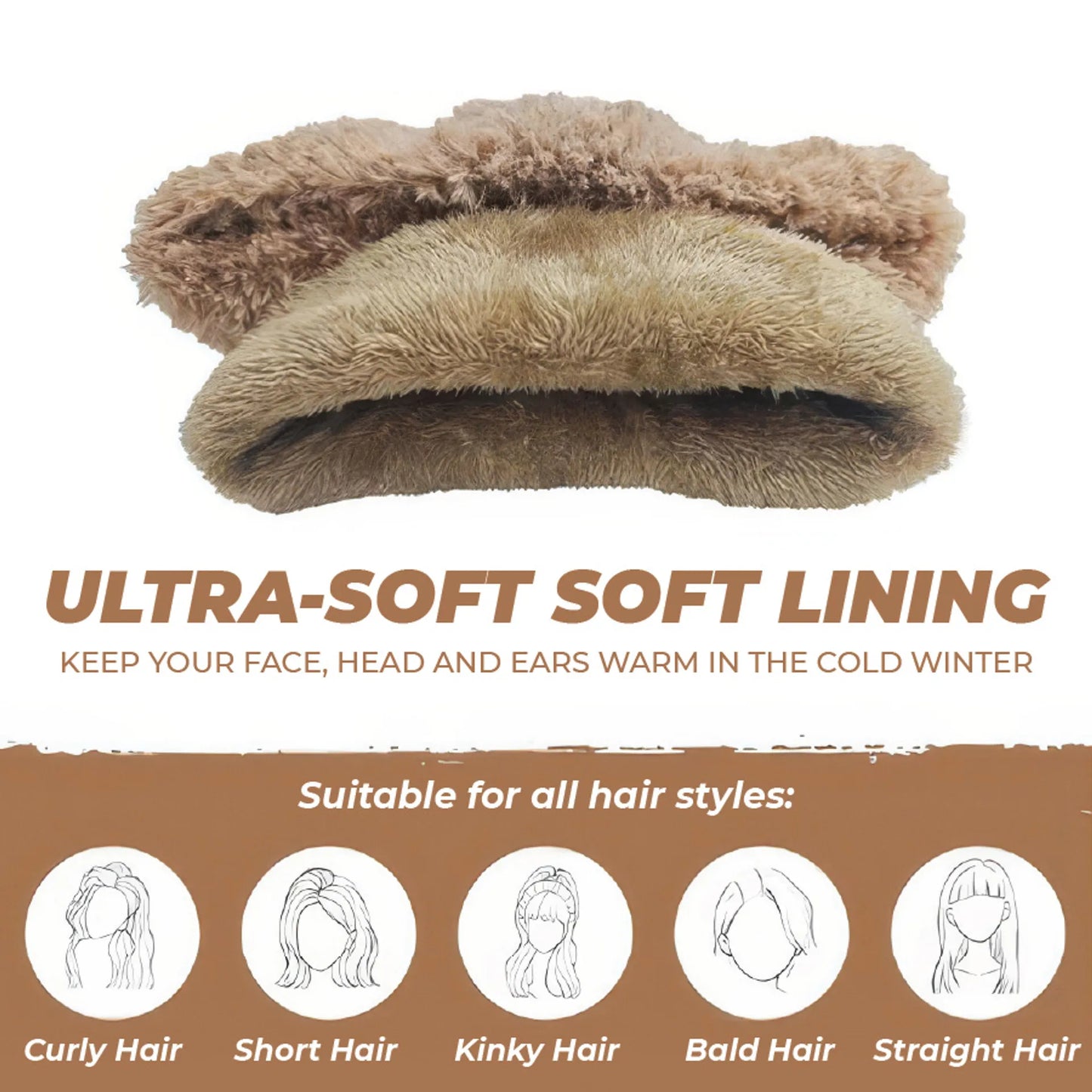 🎄Christmas Sale 50% OFF⛄️ Women’s Thermal Knit Hood – Fleece-Lined Winter Hat, Neck Warmer & Face Cover Combo