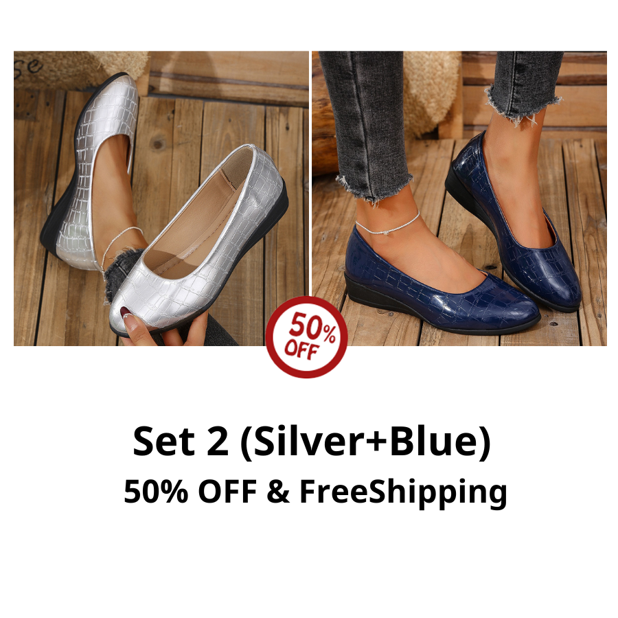 Women's anti-slip round toe slip-on loafers